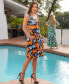 ფოტო #4 პროდუქტის Print Sleeveless Pleated Knee Length Pocket Dress