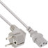 Фото #2 товара InLine power cable - CEE 7/7 angled / 3pin IEC C13 male - grey - 3m