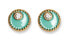 Фото #1 товара Gold-plated earrings with green enamel Meliora 62258G TUR