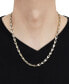 ფოტო #2 პროდუქტის Men's Two-Tone Link 22" Chain Necklace in 18k Gold-Plated Sterling Silver & White Rhodium