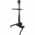 Фото #2 товара StarTech.com Mobile Workstation Cart with Monitor Mount - CPU/PC Holder - Keyboard Tray - Ergonomic Height Adjustable Desktop Computer Cart - Rolling Mobile Standing Workstation on Wheels - Black - 360° - -30 - 30° - 1300 - 1600 mm - 4 wheel(s) - 8 kg