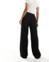 Noisy May wide leg elasticated waist trouser in black