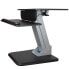 Фото #2 товара StarTech.com Sit-to-Stand Workstation, Multimedia stand, Black, Silver, Steel, Wood, Flat panel, 13 kg, 76.2 cm (30")