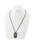 ფოტო #2 პროდუქტის Black and 2 Piece Cross and Dog Tag Box Chain Necklace