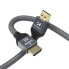 Фото #7 товара Mocny wytrzymały kabel HDMI 2.1 8K / 4K / 2K w oplocie 2m - srebrny