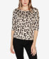 Women's Cheetah Print Dolman Top