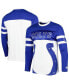 Фото #1 товара Men's Royal, White Indianapolis Colts Halftime Long Sleeve T-shirt