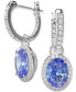 ფოტო #1 პროდუქტის Constella Silver-Tone Crystal Drop Earrings