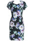 Women's Floral-Print Short-Sleeve Sheath Dress