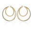 ფოტო #1 პროდუქტის Two-Tone Double Hoop Earrings