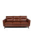 Фото #3 товара Ava 84" Mid-Century Modern Leather Sofa