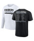 Фото #1 товара Men's Black, White Las Vegas Raiders Two-Pack 2023 Schedule T-shirt Combo Set