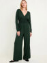 Фото #1 товара Waist-Defined V-Neck Jumpsuit