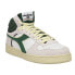 Фото #2 товара Diadora Magic Basket Demi Cut Suede Leather High Top Mens Green, Grey, White Sn