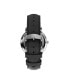 Фото #3 товара Men's Waterbury Black Leather Strap Watch 40 mm