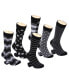 Men's Raven Sharp Dress Crew Socks 6 Pack