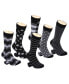 ფოტო #2 პროდუქტის Men's Raven Sharp Dress Crew Socks 6 Pack