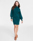 Фото #1 товара Women's Turtleneck Mini Sweater Dress, Created for Macy's