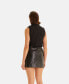 Фото #2 товара Women's Leather Skirts, Black