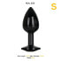 Фото #5 товара Blackgem Metalic Butt Plug with Black Jewel Size S
