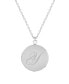 Silver Plated Isla Initial Long Locket Necklace