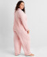 Women's 2-Pc. Packaged Ribbed Notched-Collar Pajamas Set XS-3X, Created for Macy's Think Pink, 2X - фото #5