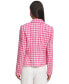 Фото #2 товара Women's Houndstooth Tweed Single-Button Blazer