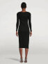 Vince 301580 Women's V Neck Ribbed Dress Black Size XS