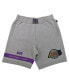Фото #3 товара Men's and Women's NBA x Heather Gray Los Angeles Lakers Culture and Hoops Premium Classic Fleece Shorts