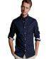 Men's Plain Slim Fit Button-Down Washed Oxford Shirt Синий, Средний - фото #2