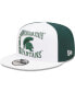 ფოტო #2 პროდუქტის Men's White, Green Michigan State Spartans Retro Sport 9FIFTY Snapback Hat