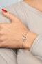 Iconic silver bracelet with zircons World Icon BRC139W