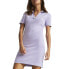 Puma Classics Ribbed VCollar Short Sleeve Dress Womens Purple Casual 53805625