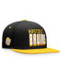 ფოტო #1 პროდუქტის Men's Black, Gold Boston Bruins Heritage Retro Two-Tone Snapback Hat