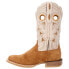 Durango Lady Rebel Pro Embroidered Square Toe Cowboy Womens Beige, Brown Casual