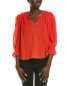 Velvet By Graham & Spencer Gauze Blouse Women's Red S