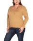 ფოტო #3 პროდუქტის Plus Size Square Neck Sweater