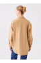 Фото #7 товара Modest Düz Uzun Kollu Oversize Kadın Oduncu Gömlek Ceket