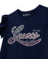 ფოტო #3 პროდუქტის Big Girls Short Sleeve Shirt with Flutter Detailing