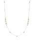Фото #1 товара T Tahari silver-Tone Clear Glass Stone Charm Station Long Necklace