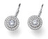 Charming glittering silver earrings Best 62137