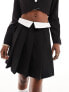 Фото #3 товара Extro & Vert pleated mini skirt in black co-ord