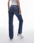 Фото #3 товара Topshop Tall high rise straight Kort jeans in mid blue