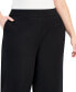 Фото #4 товара Plus Size Wide-Leg Ponté-Knit Pants, Created for Macy's
