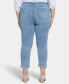 ფოტო #2 პროდუქტის Plus Size Sheri Slim Ankle Jean with Roll Cuffs