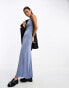 Фото #4 товара ASOS DESIGN strappy slinky maxi dress in blue