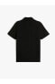 4sam10111mk Erkek T-shirt Siyah