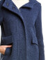 Cinzia Rocca Icons Hooded Wool-Blend Coat Women's Blue 8 - фото #4