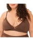 ფოტო #1 პროდუქტის Plus Size Nude Shade Wireless Comfort Full Coverage Bralette