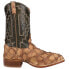 Tony Lama Leviathan Pirarucu Square Toe Cowboy Mens Brown Dress Boots 6082